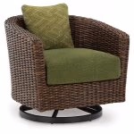 Horizon Hall Outdoor Swivel Lounge Chair with Cushion - Image 4