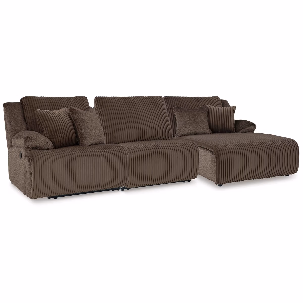 Top Tier 3-Piece Reclining Sofa Chaise Sectional - Image 2