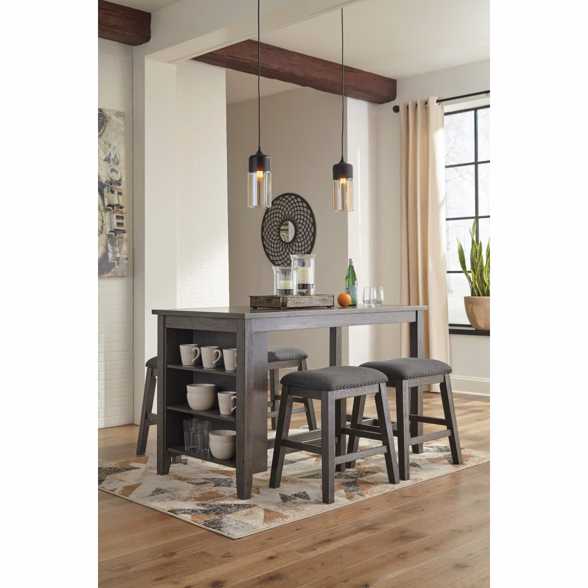 Caitbrook Counter Height Dining Table and 4 Barstools - Image 2