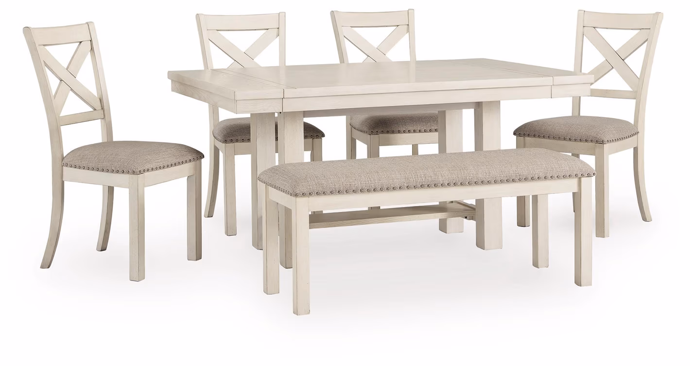Robbinsdale Dining Table, 4 Chairs and Bench