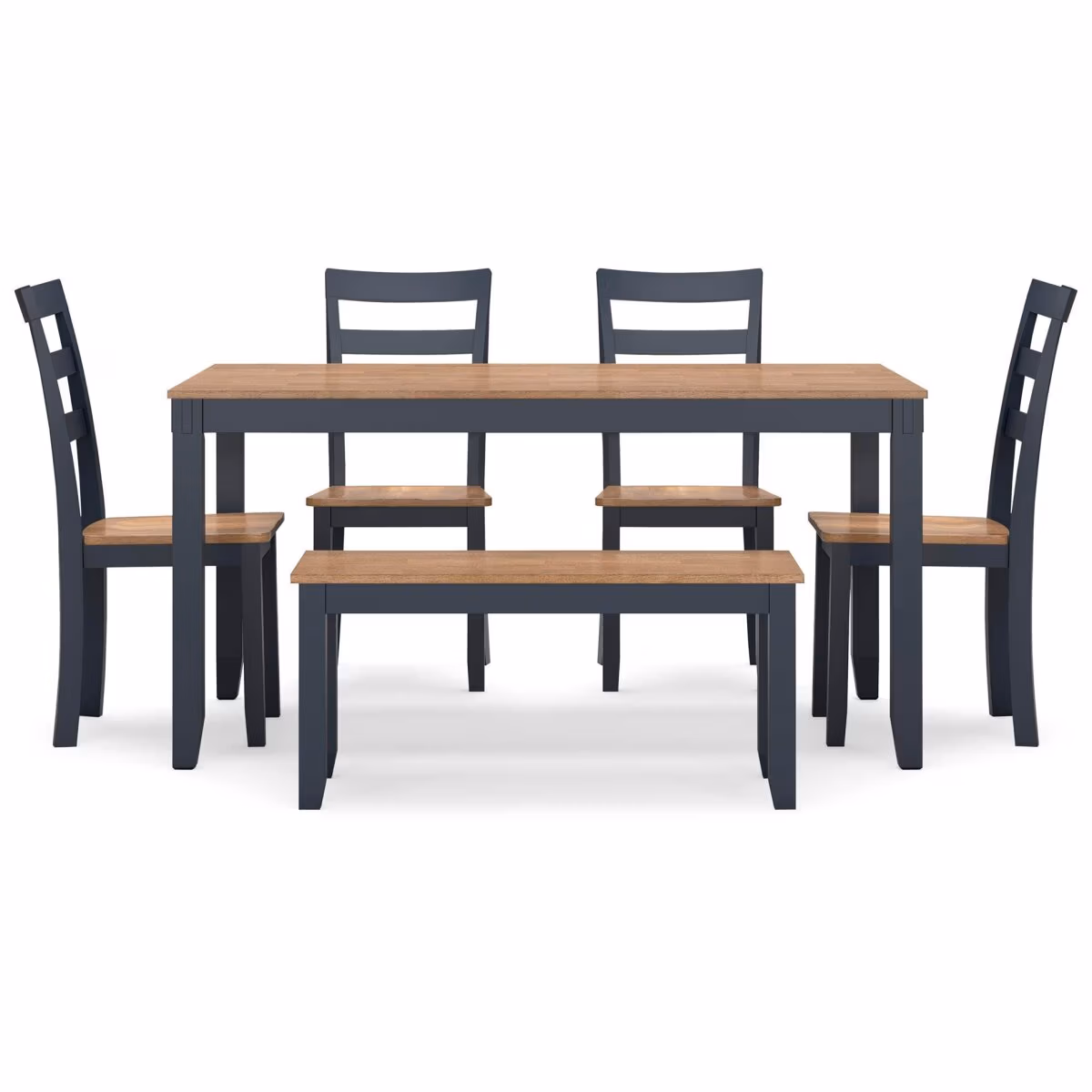 Gesthaven Dining Table with 4 Chairs and Bench (Set of 6) - Image 4