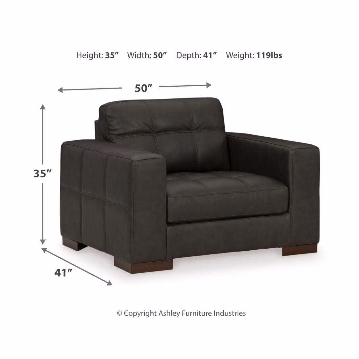 Luigi Oversized Chair and Ottoman - Image 12