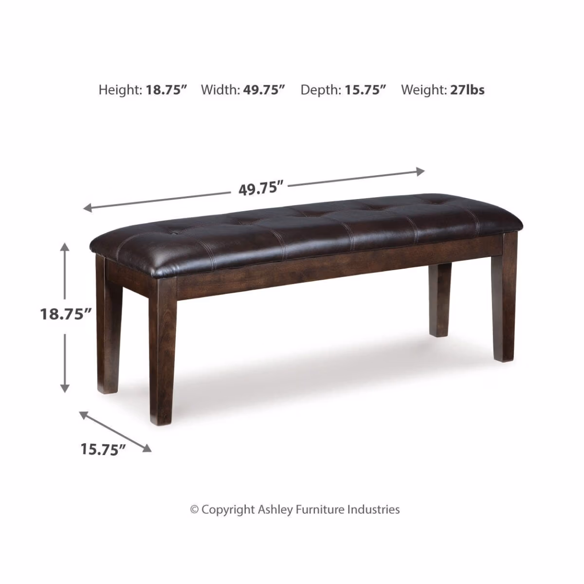 Haddigan Dining Bench - Image 5