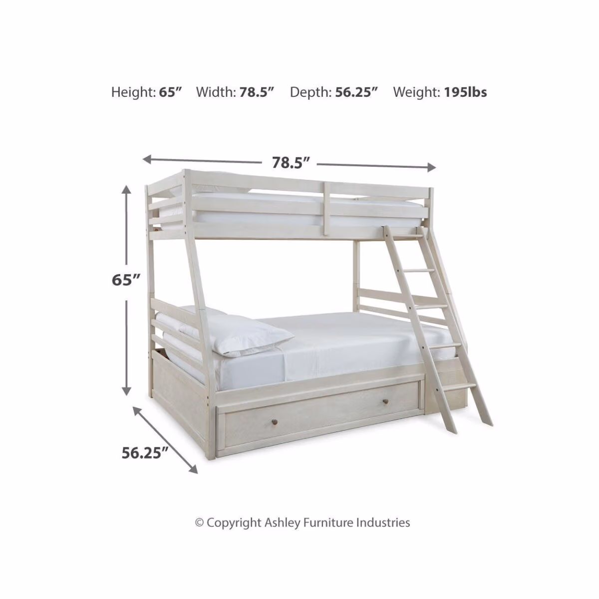 Robbinsdale Twin over Full Bunk Bed with Storage - Image 9