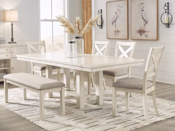 Robbinsdale Dining Table, 4 Chairs and Bench - Image 2