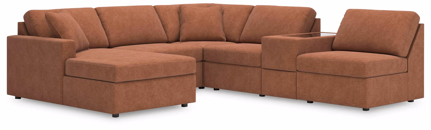 7b5fa7a5ed80528fcb8f6a3b92327ae5 Modmax 6-Piece Sectional with Chaise - Image 1