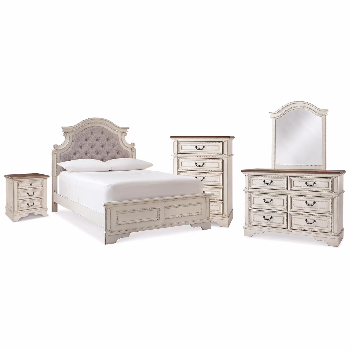 Realyn Full Panel Bed, Dresser, Mirror, Chest and Nightstand - Image 2
