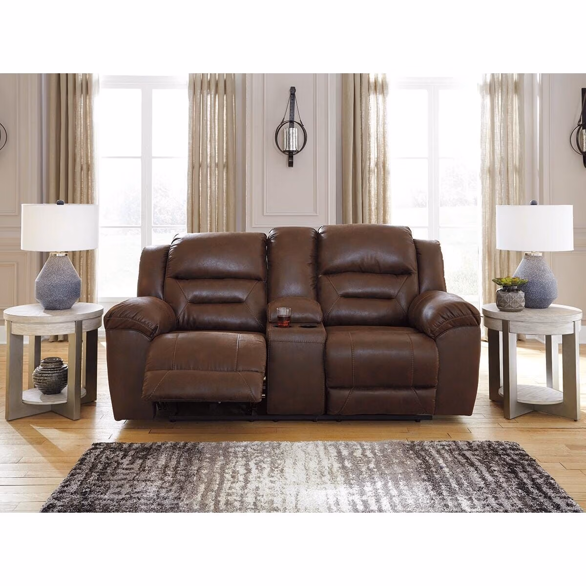 Stoneland Reclining Loveseat with Console - Image 3