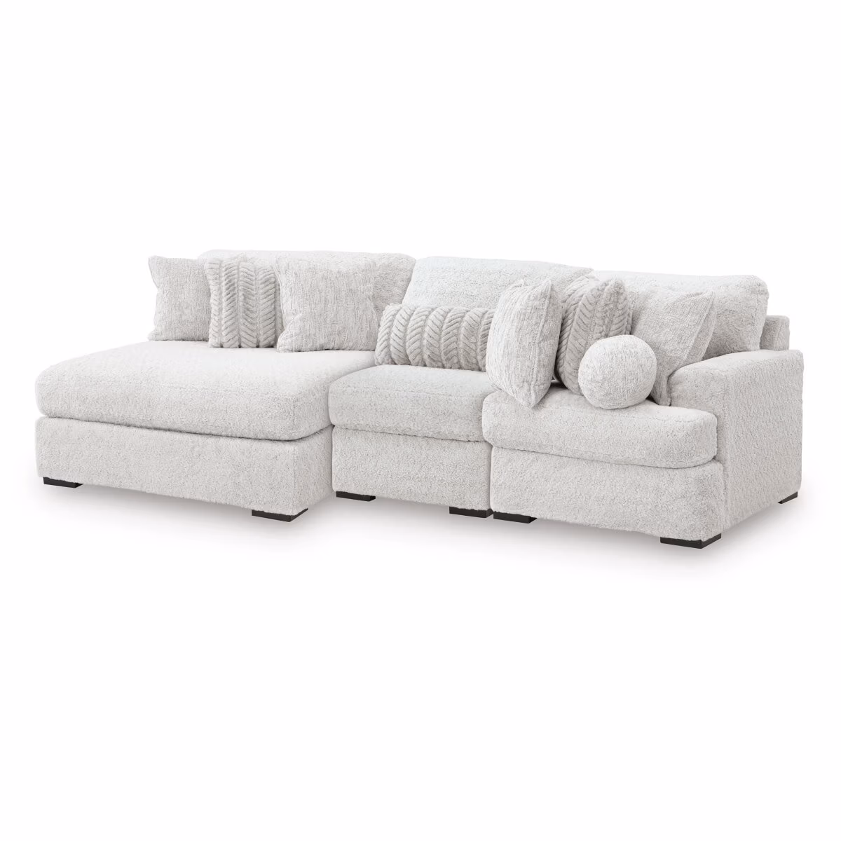 Cuddle Plush 3-Piece Sectional with Chaise - Image 2