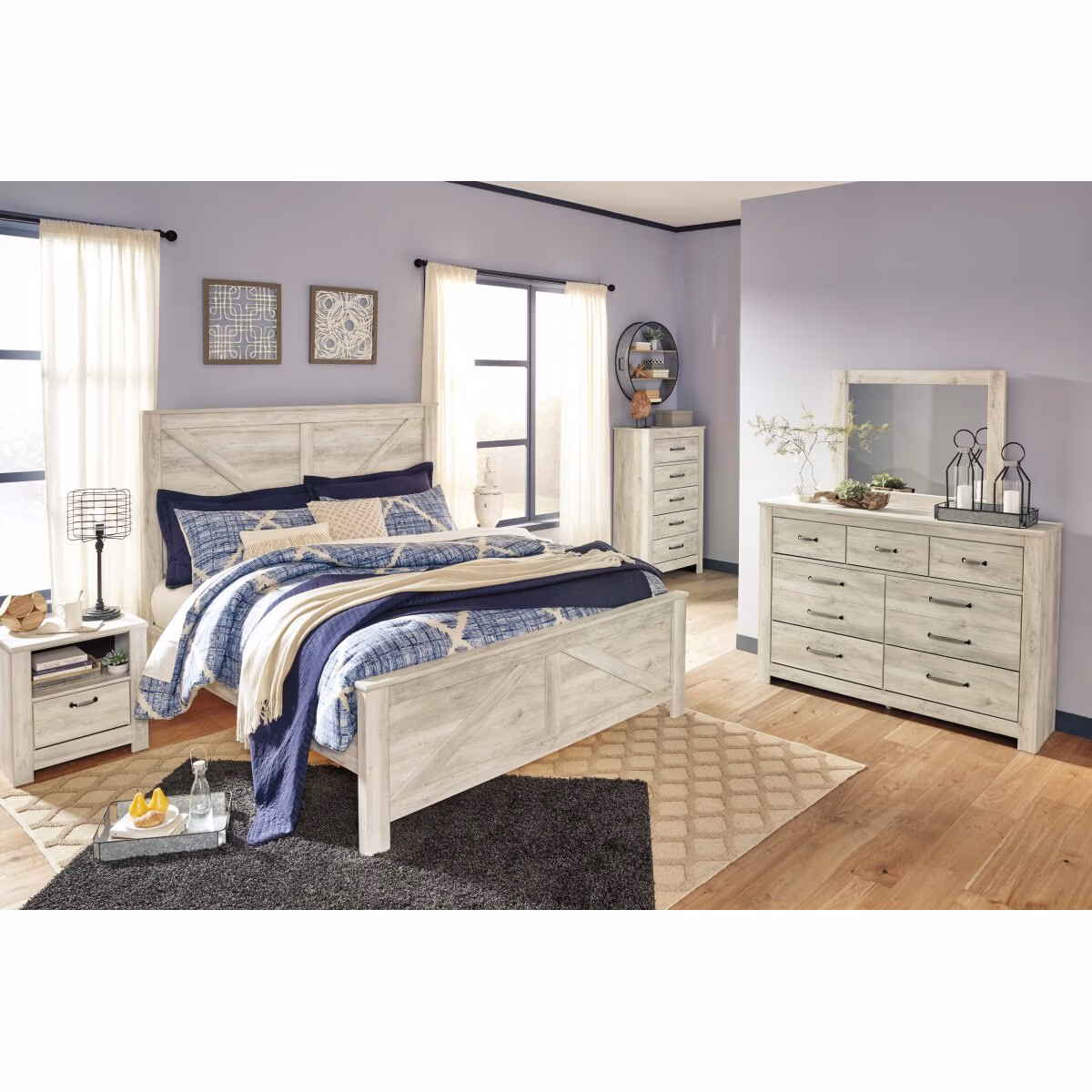 Bellaby King Crossbuck Panel Bed - Image 4