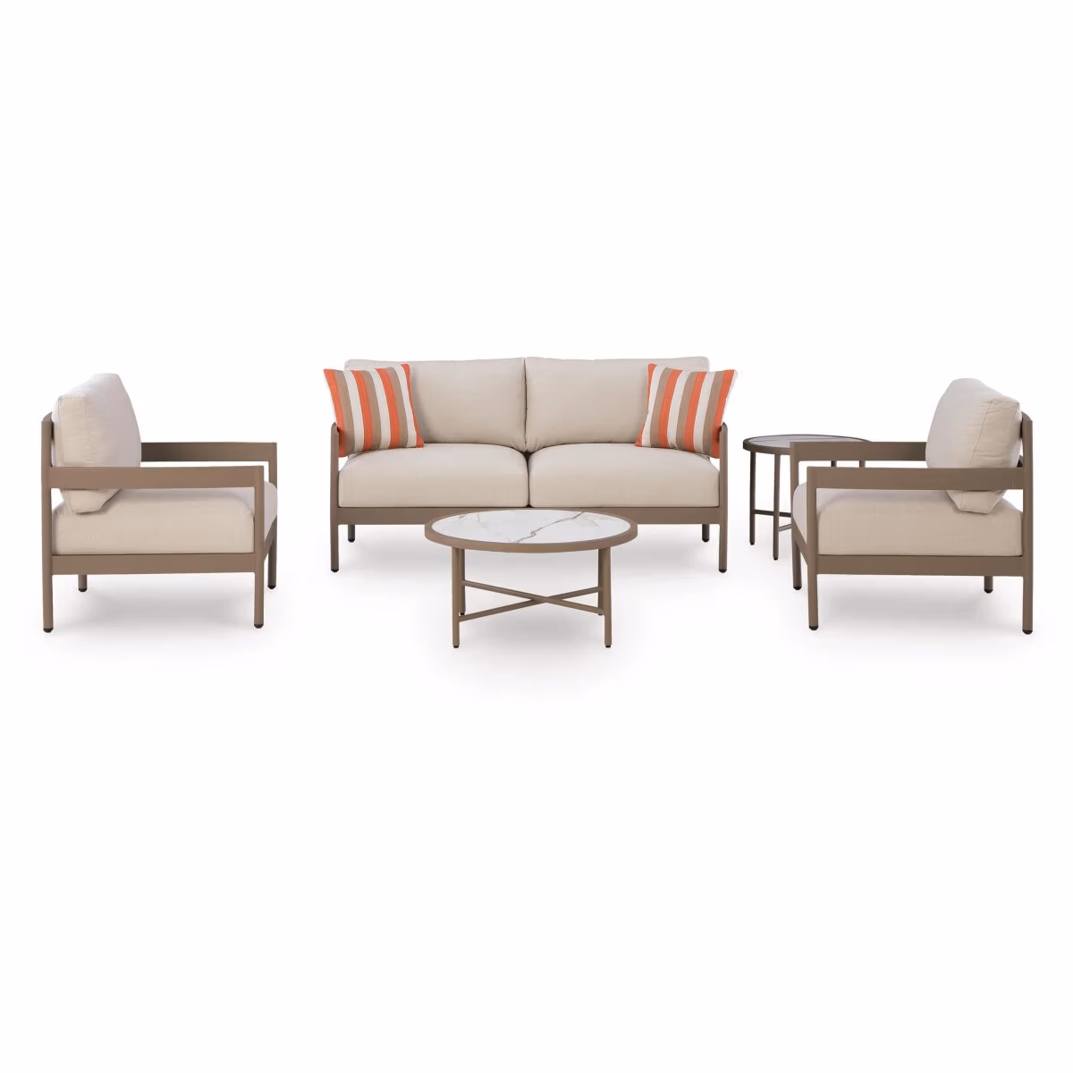 Bluff Trail Outdoor Love/Chairs/Tables Set (Set of 5) - Image 2