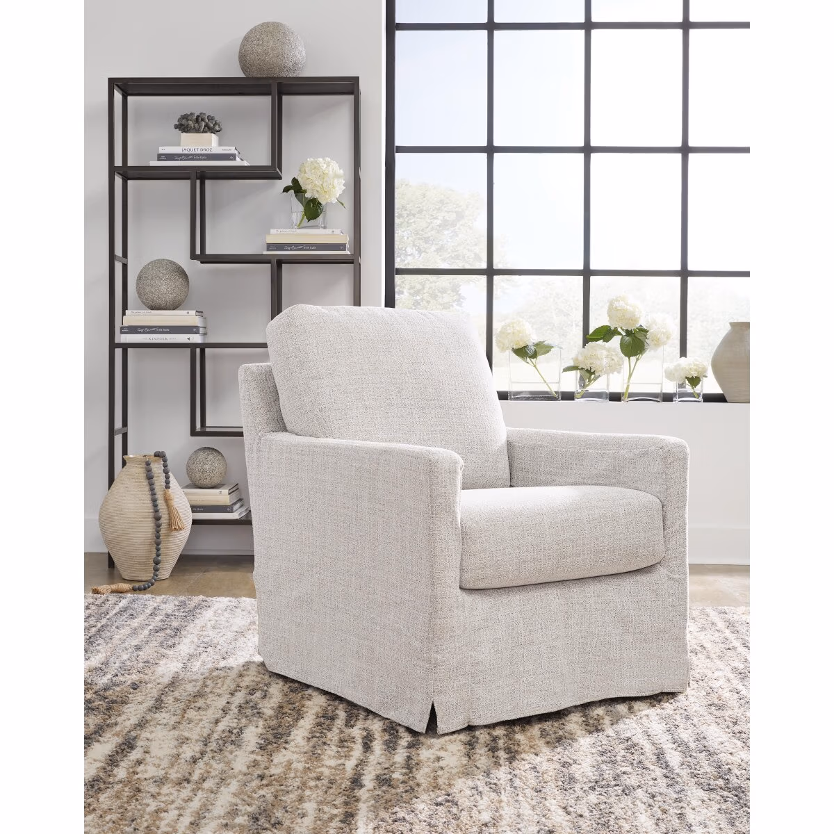 Nenana Next-Gen Nuvella Swivel Glider Accent Chair - Image 3