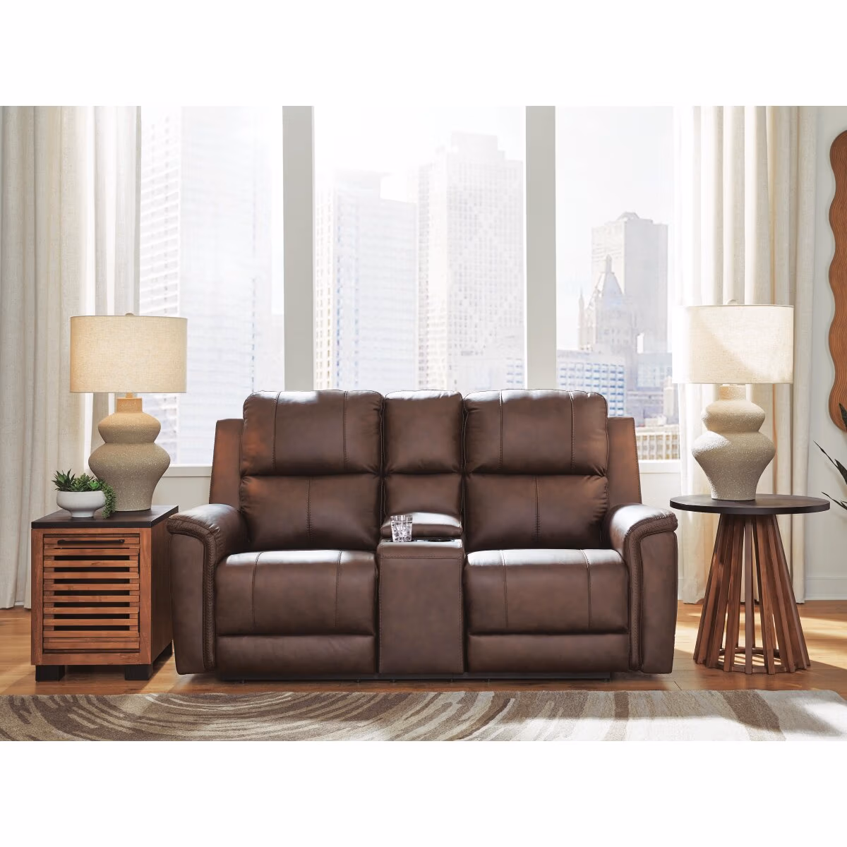 Bleckley Power Reclining Loveseat with Console - Image 3