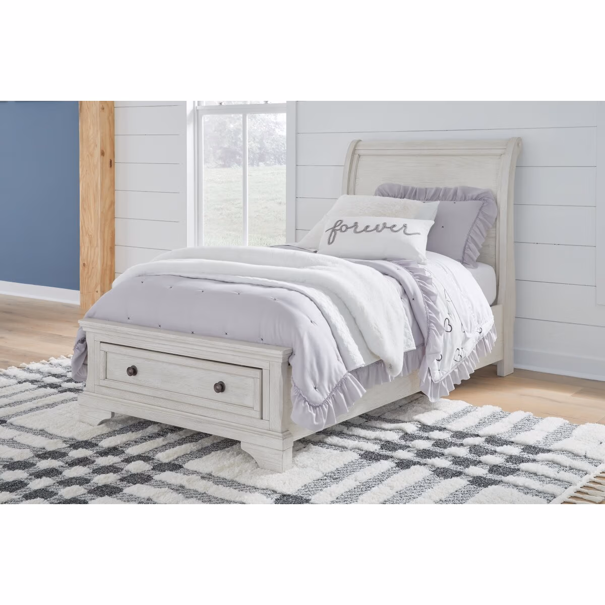 Robbinsdale Twin Sleigh Storage Bed, Dresser and Nightstand - Image 18