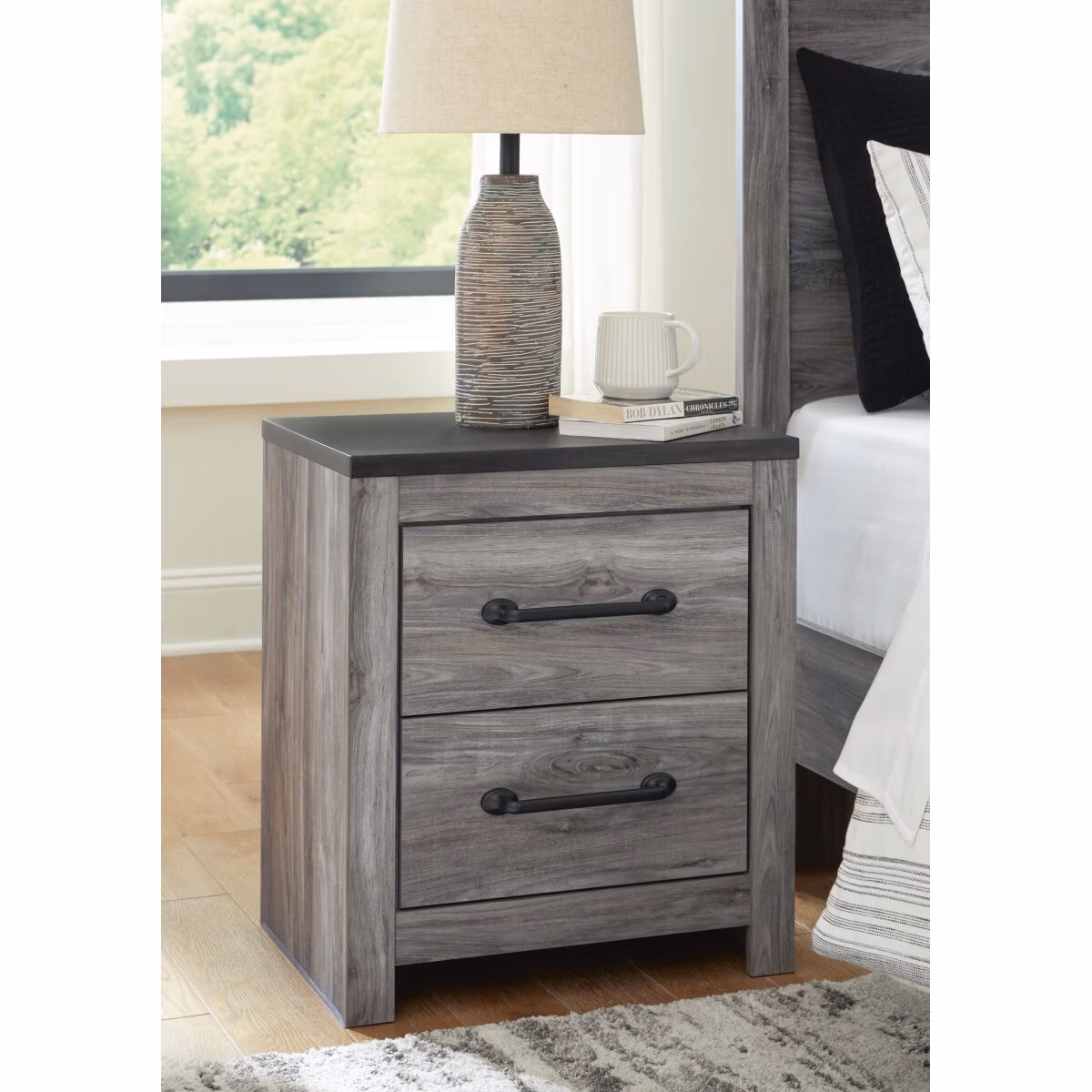 Bronyan King Panel Bed, Dresser, Mirror, Chest and 2 Nightstands - Image 18