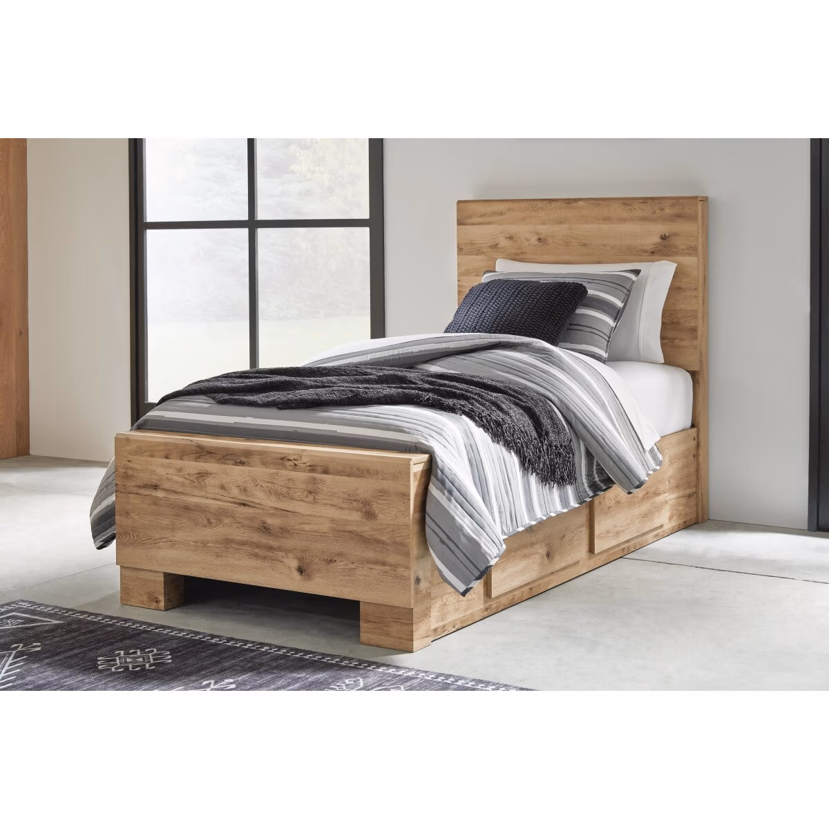 Hyanna Twin Panel Bed with 2 Side Storage - Image 3