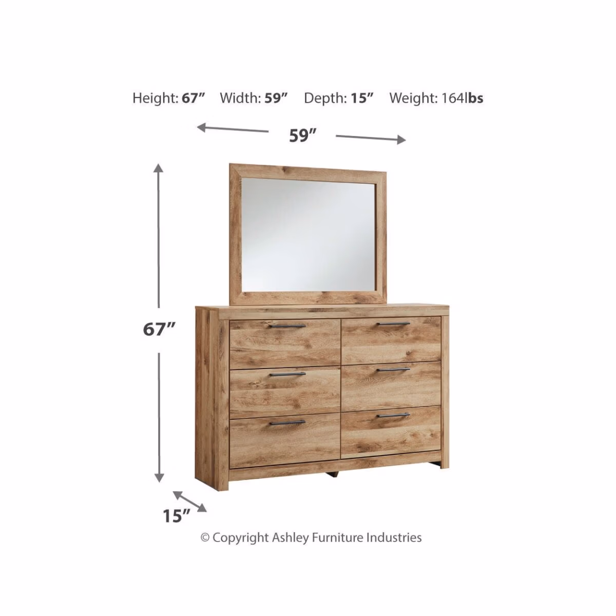 Hyanna King Panel Headboard, Dresser, Mirror and Chest - Image 9