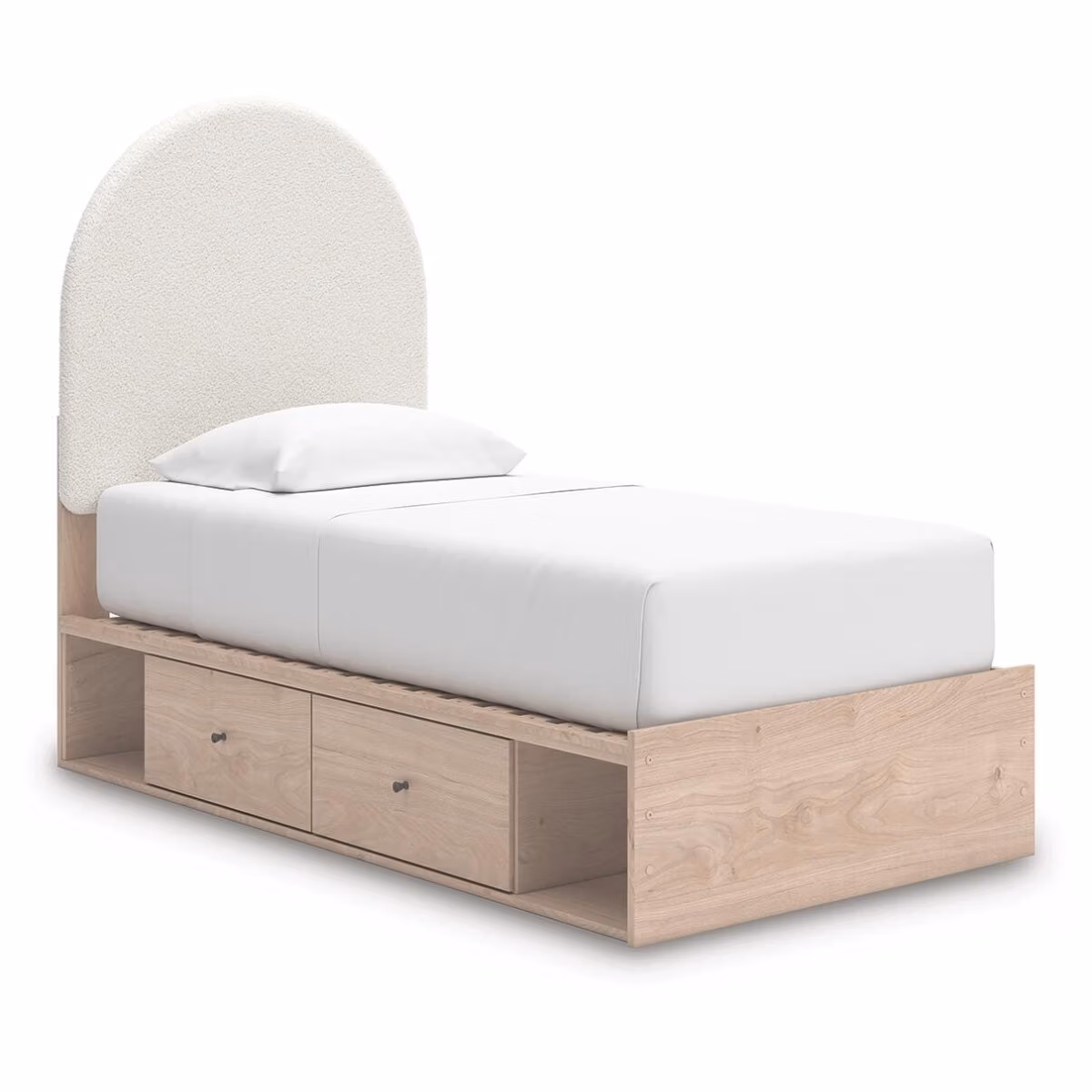 Arloster Twin Upholstered Panel Bed with Storage - Image 2