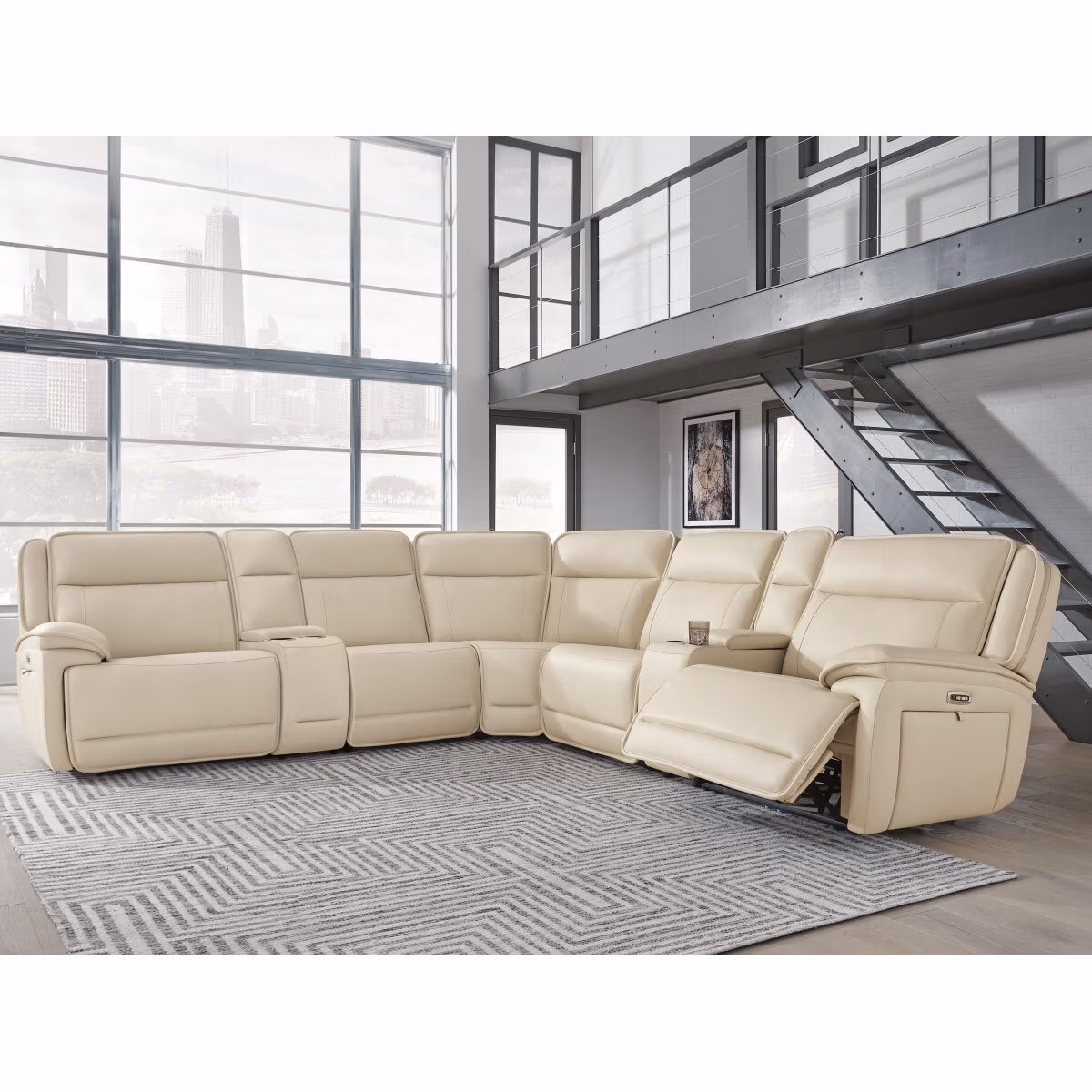 Double Deal 7-Piece Reclining Sectional with 2 Consoles - Image 3