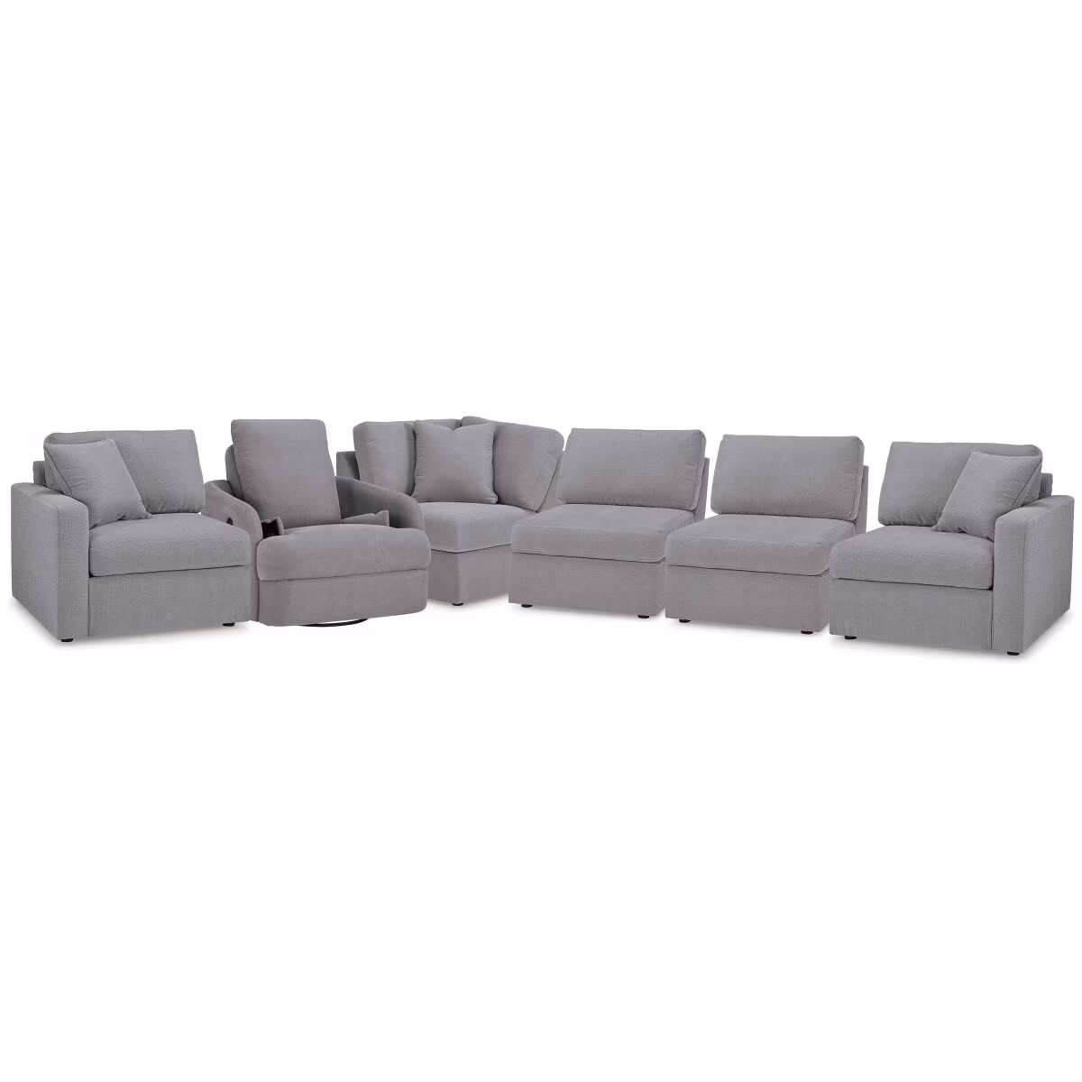 Modmax 5-Piece Sectional and Swivel Glider Recliner - Image 2