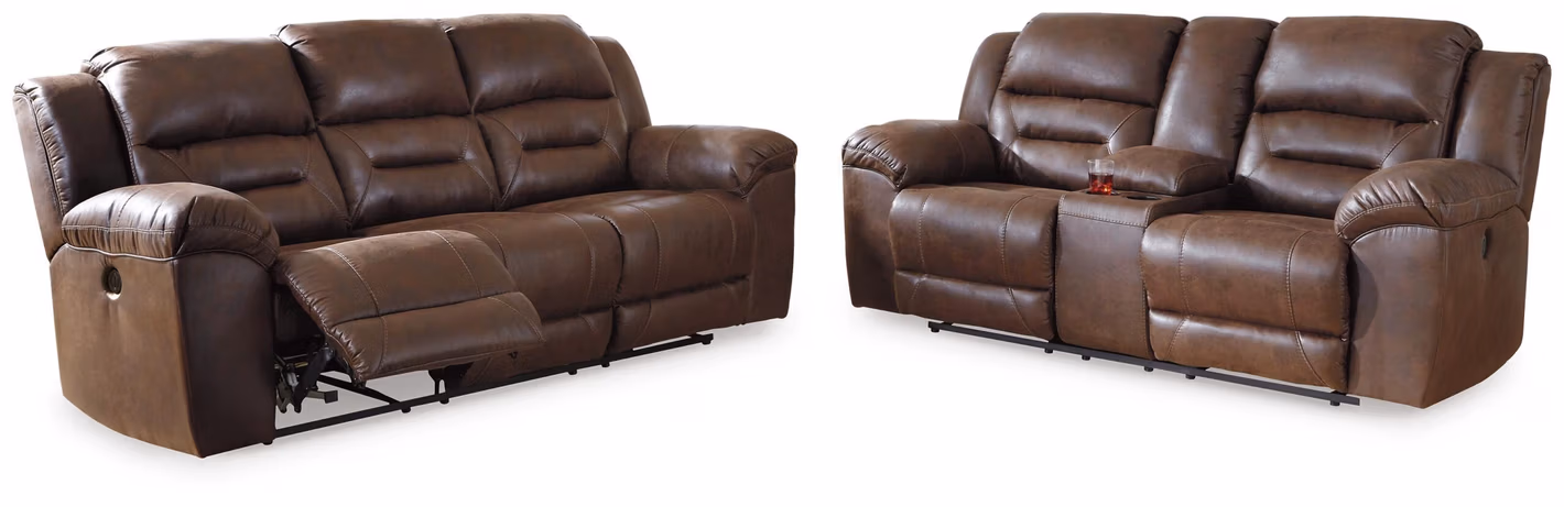 Stoneland Power Reclining Sofa and Loveseat
