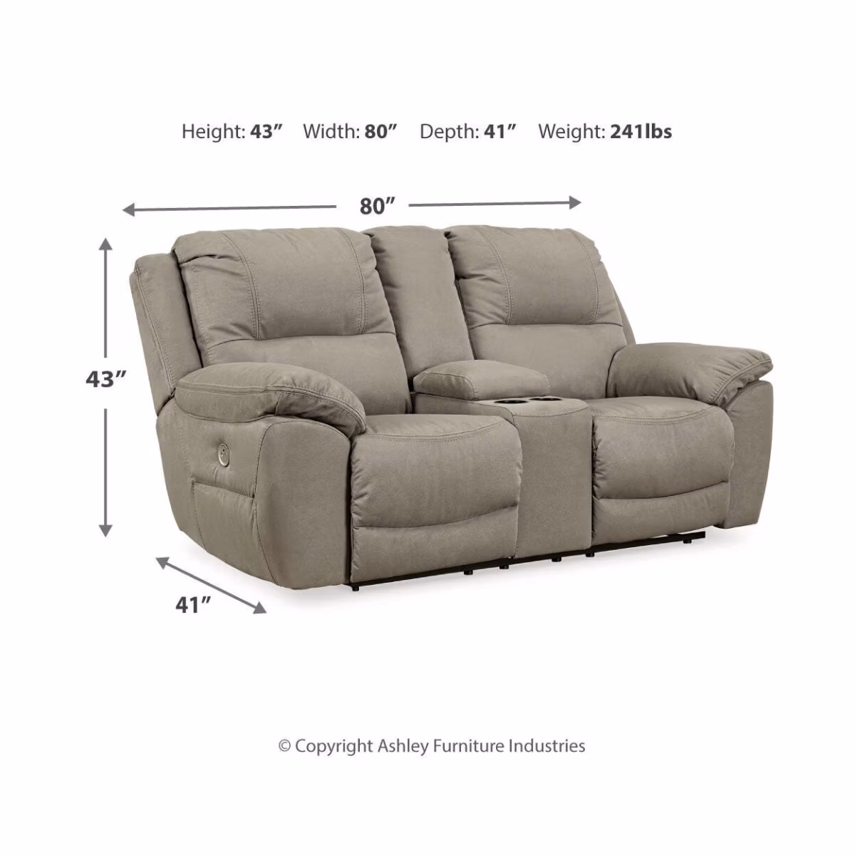Next-Gen Gaucho Power Reclining Loveseat with Console - Image 11