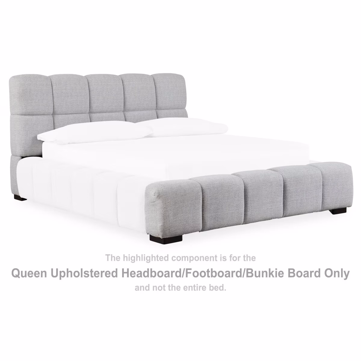 Grendusk Queen Upholstered Headboard/Footboard/Bunkie Board - Image 2