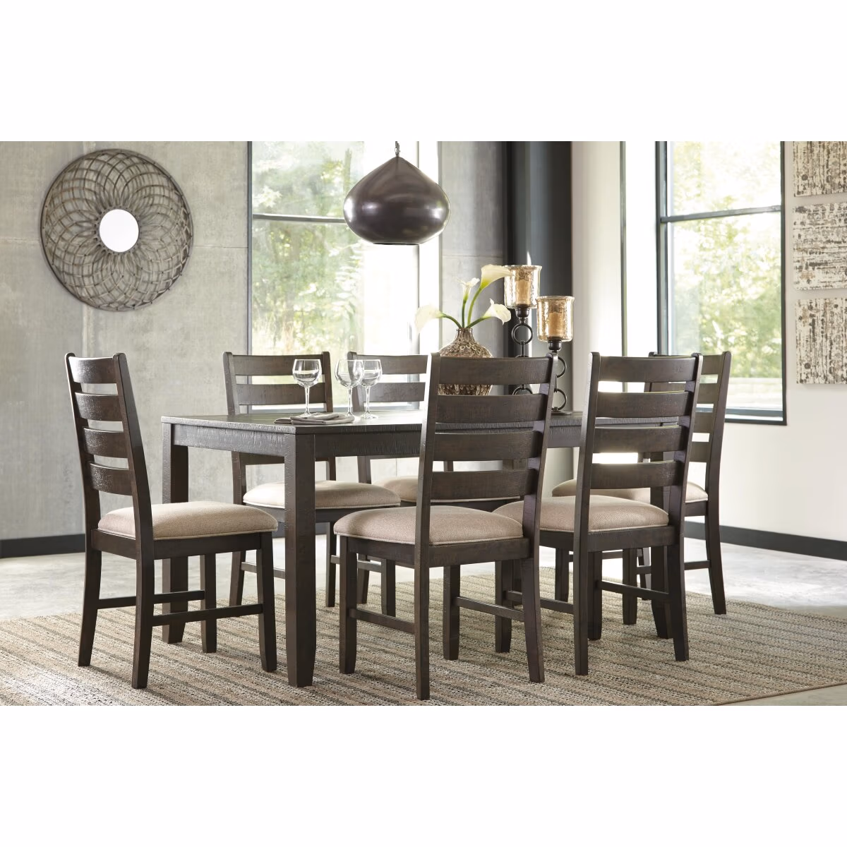 Rokane Dining Table and Chairs (Set of 7) - Image 6