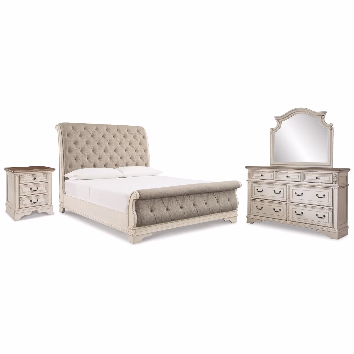 Realyn King Sleigh Bed, Dresser Mirror and Nightstand - Image 2