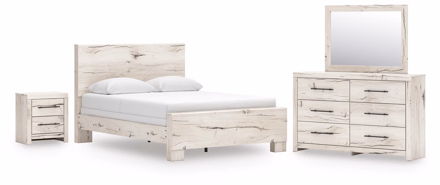 Lawroy Queen Panel Bed, Dresser, Mirror and Nightstand