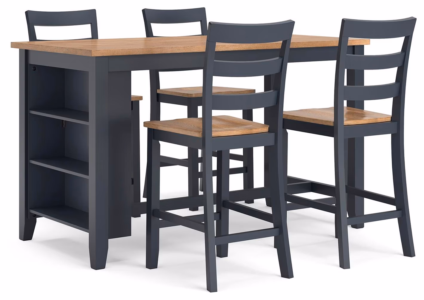 8479653a6c20a8f72927a733fbdb3c02 Gesthaven Counter Height Dining Table and 4 Barstools - Image 1