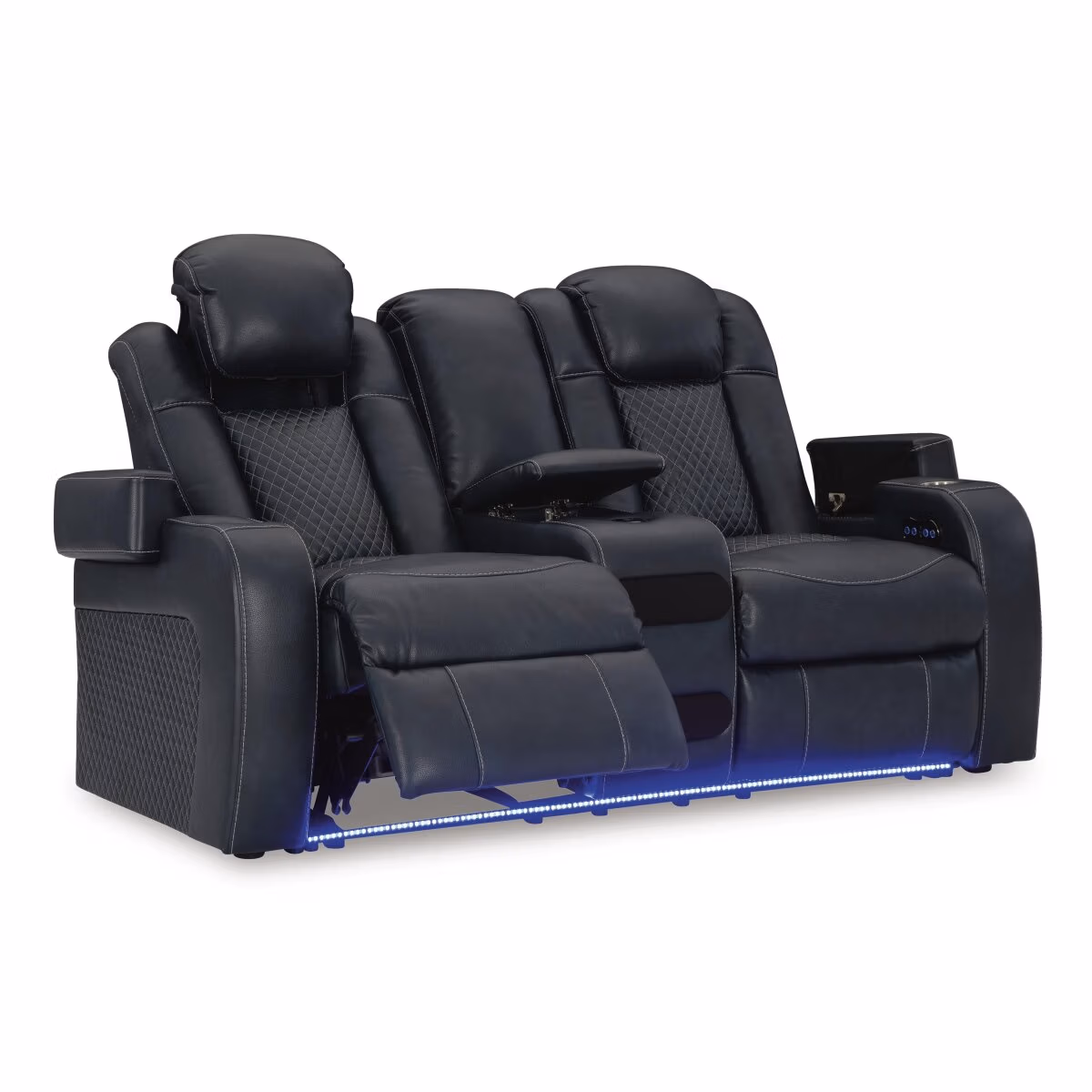 Fyne-Dyme Power Reclining Loveseat with Console - Image 4