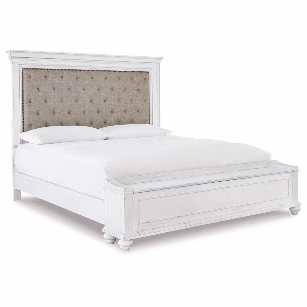 Kanwyn King Upholstered Storage Bed, Dresser, Mirror and Nightstand - Image 5