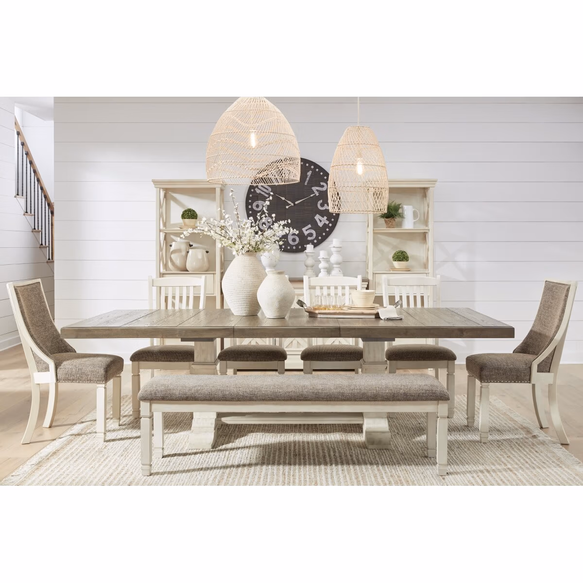 Bolanburg Dining Table, 6 Chairs and Bench - Image 10