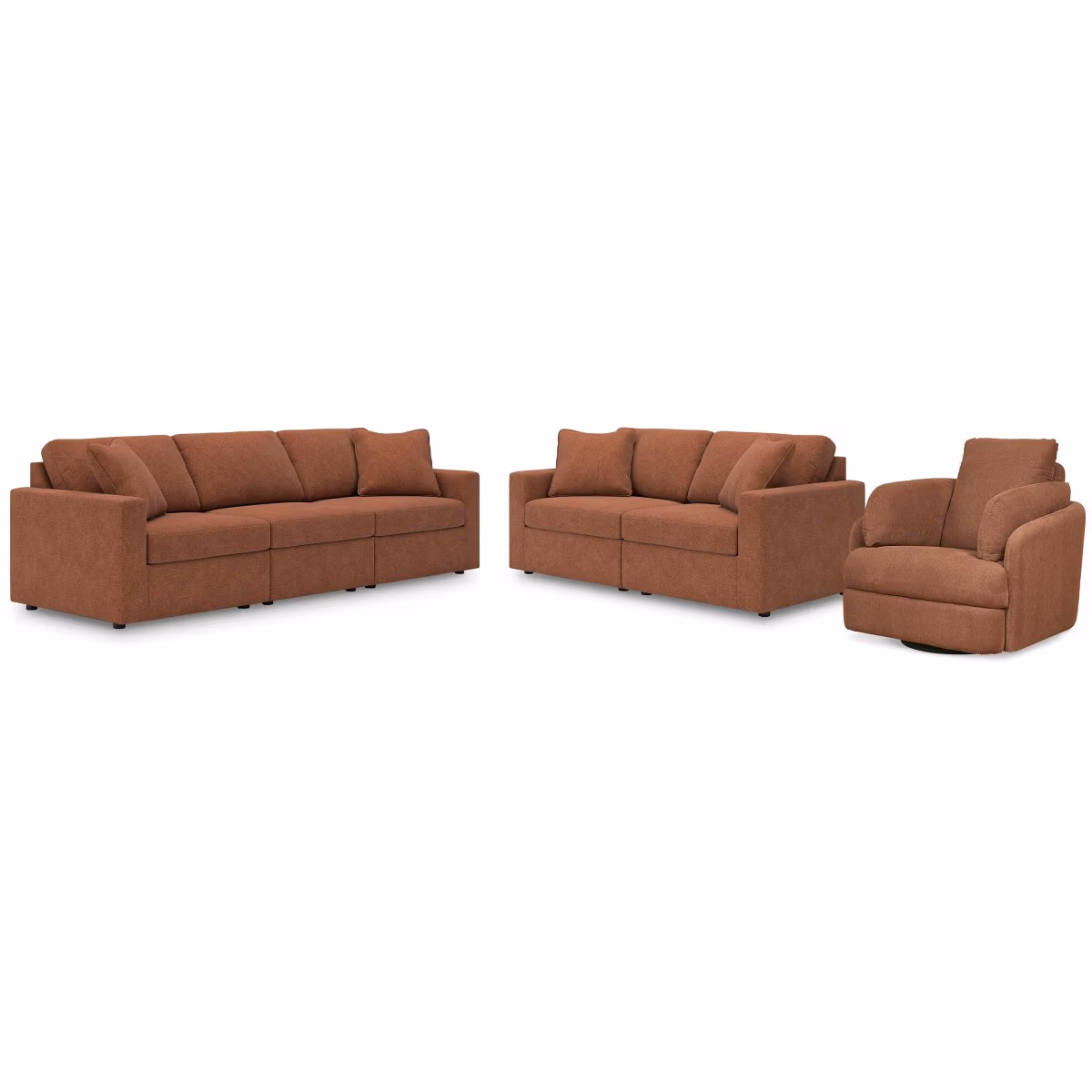 Modmax 3-Piece Sectional Sofa, 2-Piece Sectional Loveseat and Swivel Glider Recliner - Image 2