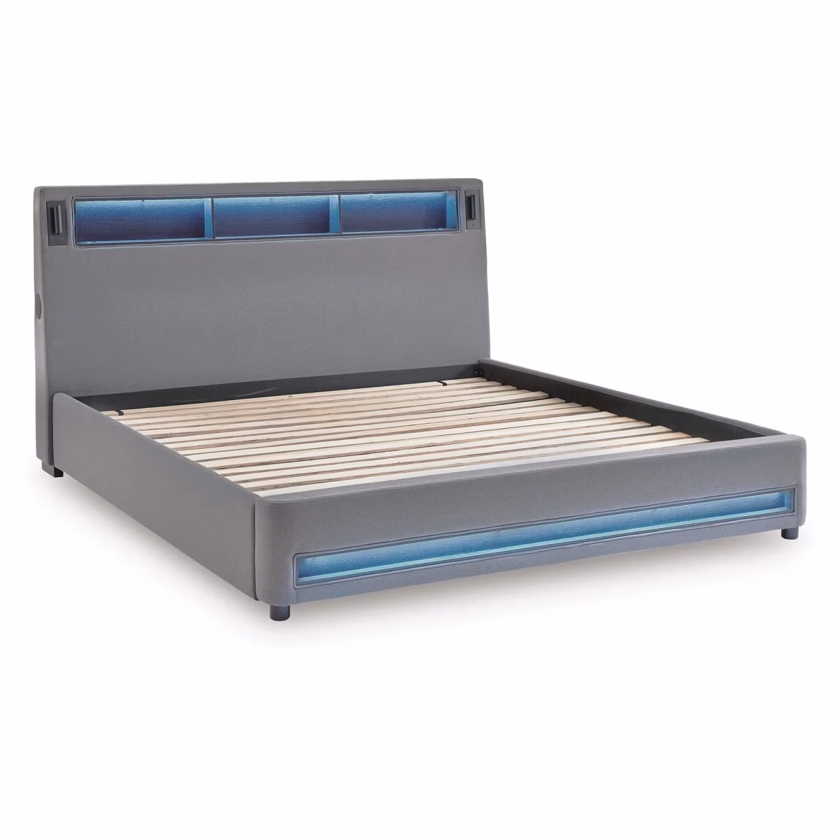 Finigale King Upholstered Bed with Wireless Audio - Image 4