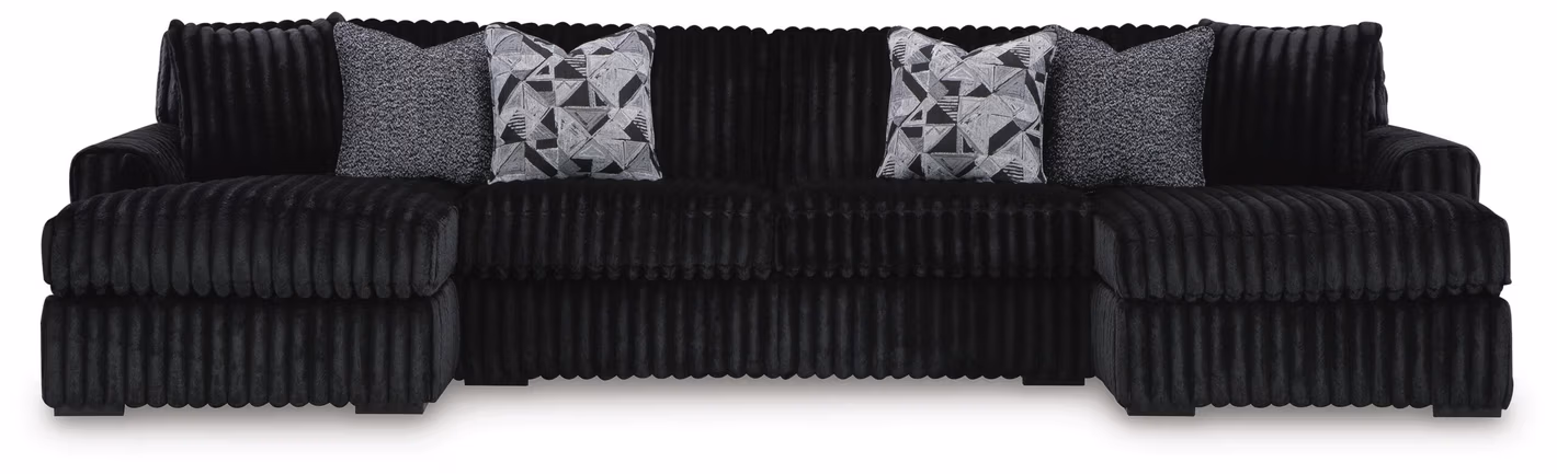 Midnight-Madness 3-Piece Sectional with Chaise