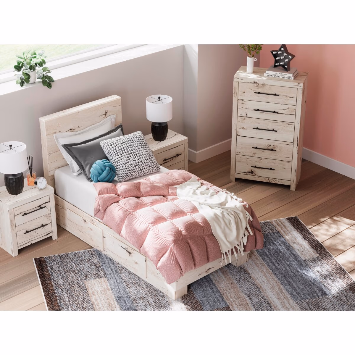 Lawroy Twin Panel Bed with Storage - Image 12