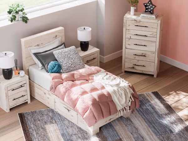 Lawroy Twin Panel Bed with Storage - Image 12