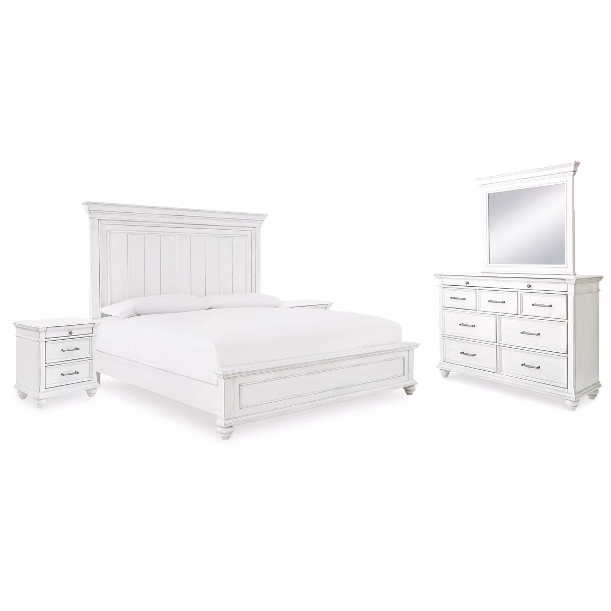Kanwyn Queen Panel Bed, Dresser, Mirror and 2 Nightstands - Image 2