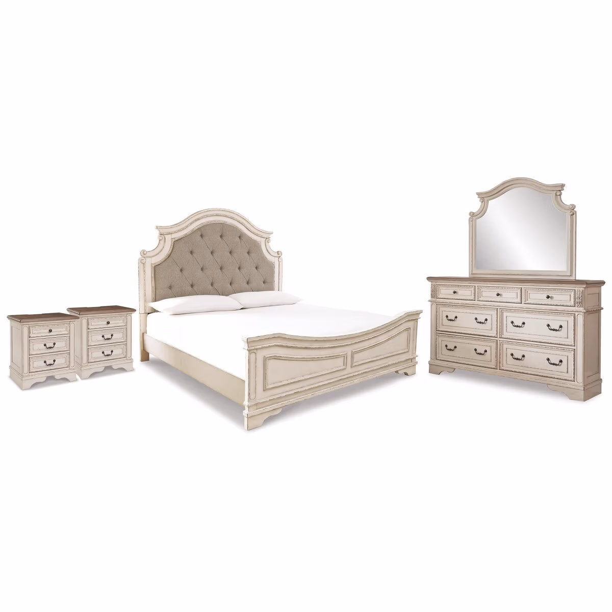 Realyn King Panel Bed, Dresser, Mirror and 2 Nightstands - Image 2