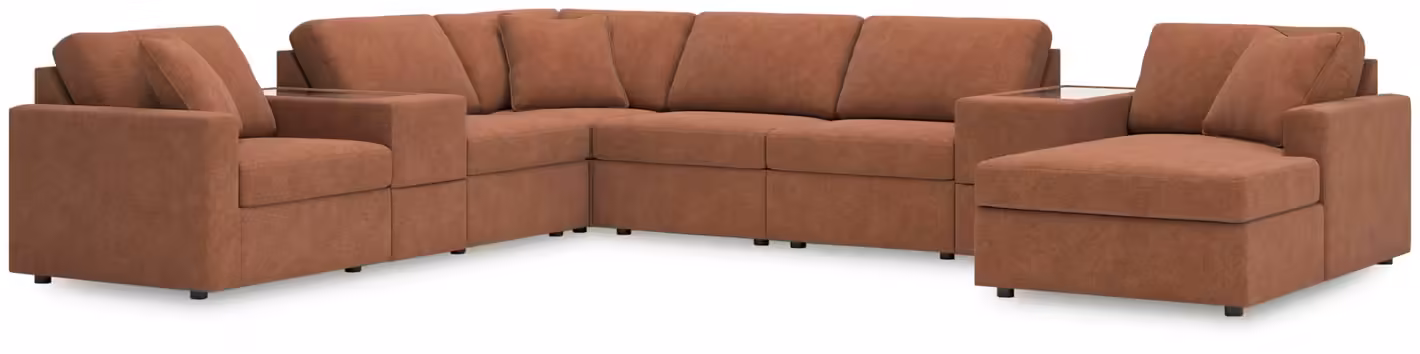 8c122f0e21b8752aa63296edccfb93a7 Modmax 8-Piece Sectional with Chaise - Image 1