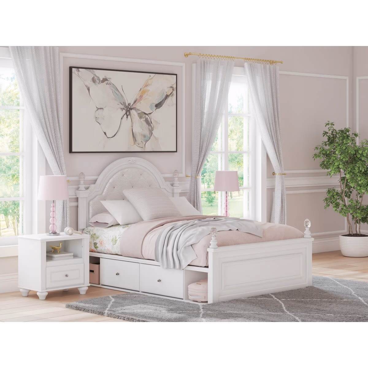 Kozlani Full Upholstered Panel Storage Bed - Image 3