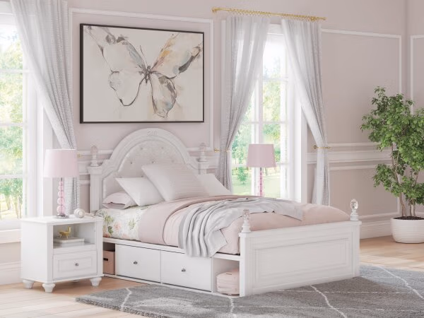 Kozlani Full Upholstered Panel Storage Bed - Image 3