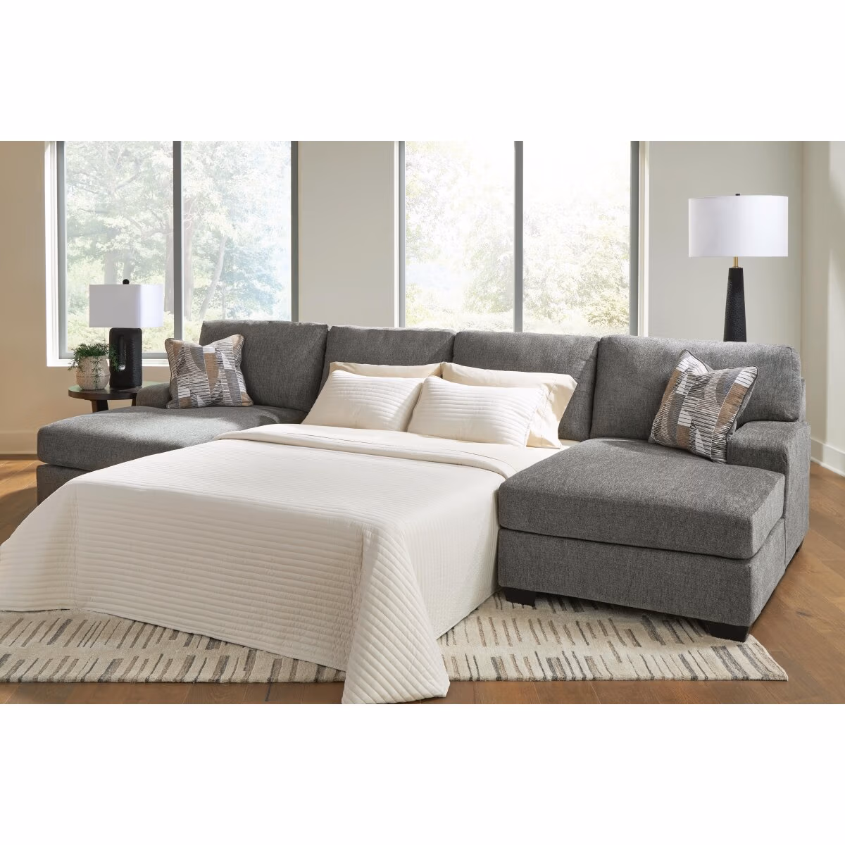 Clarington 3-Piece Sleeper Sectional with Double Chaise - Image 3