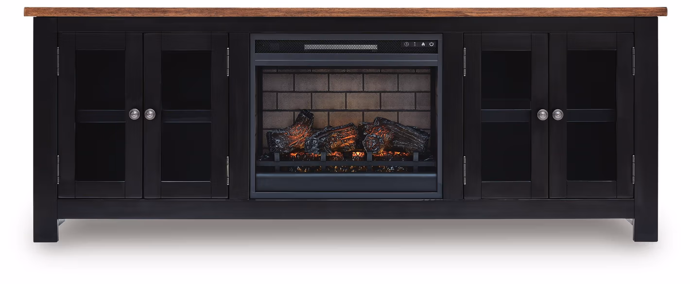 Wildenauer 76" TV Stand with Electric Fireplace