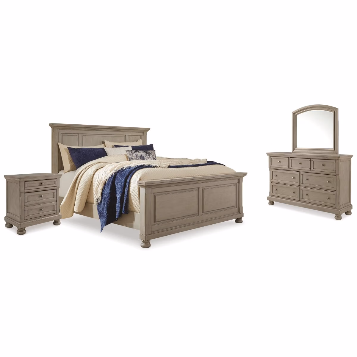 Lettner King Panel Bed, Dresser, Mirror and 2 Nightstands - Image 2