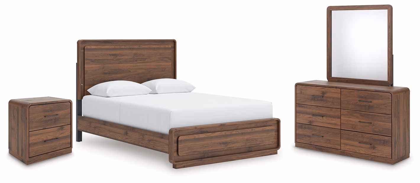 Fortlorn Queen Panel Bed, Dresser, Mirror and Nightstand