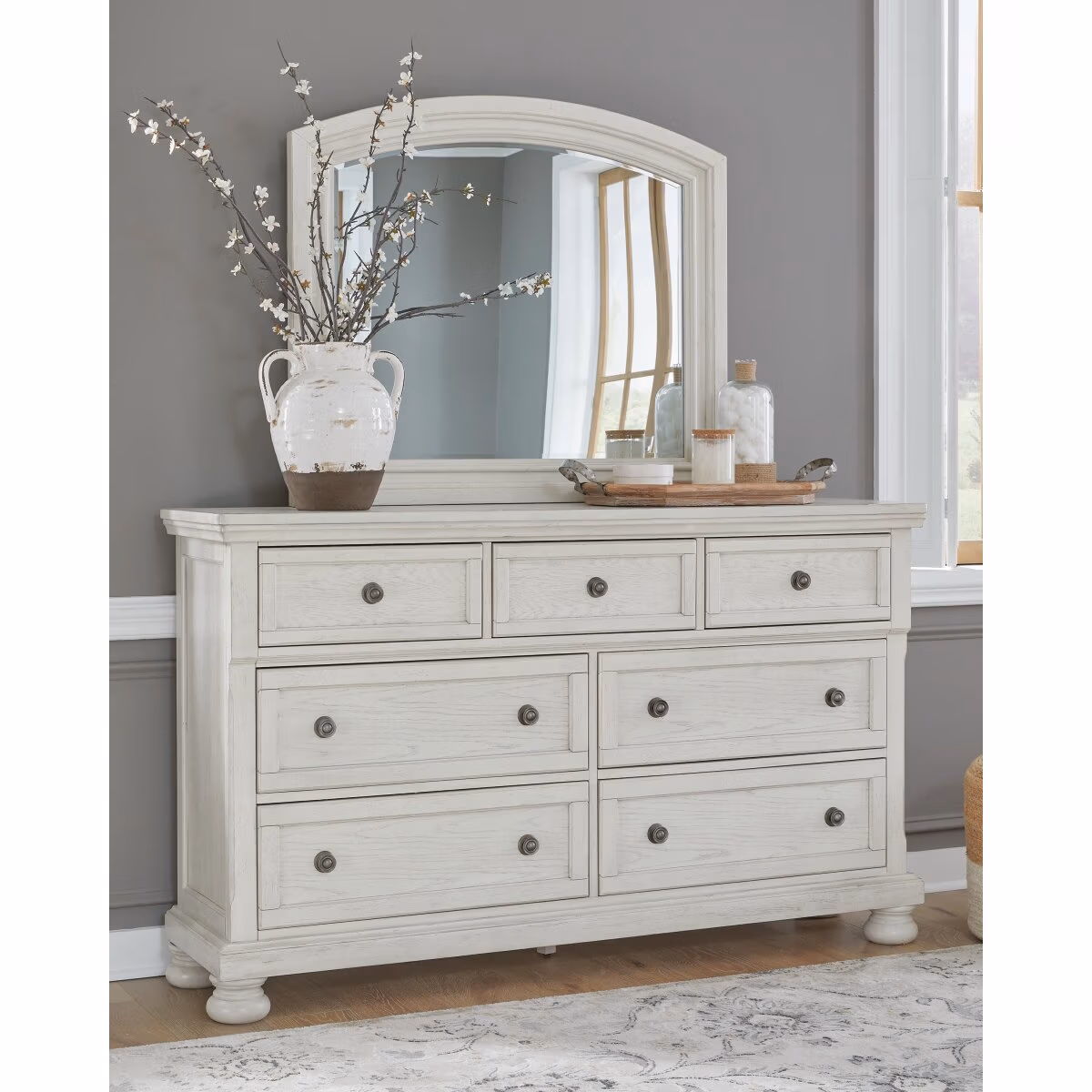 Robbinsdale Queen Panel Storage Bed, Dresser and Mirror - Image 10