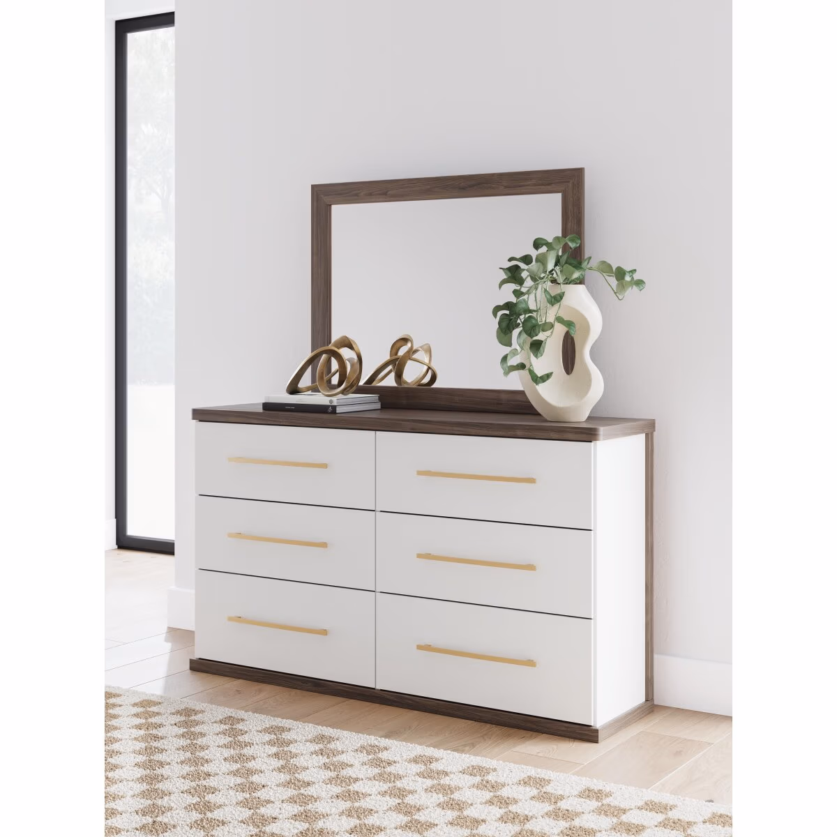 Kendanport Queen Upholstered Bed, Dresser, Mirror and Nightstand - Image 27